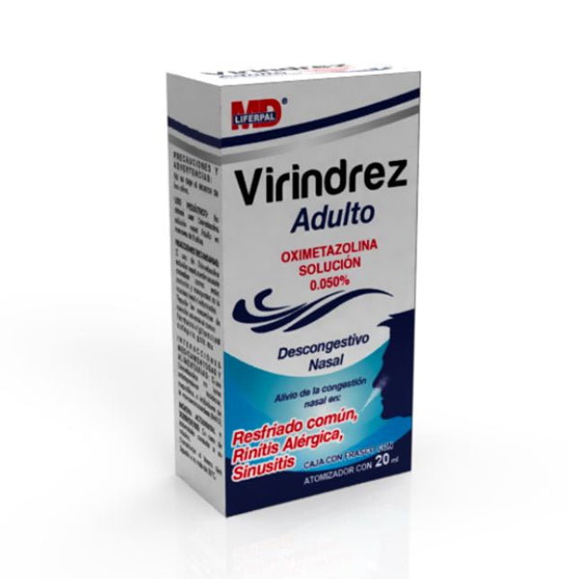 Virindrez Adulto (Oximetazolina) Solucion 0.050% Frasco Atomizador con 20 ml