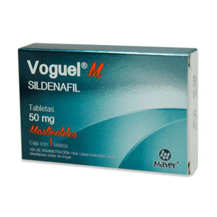 Voguel M (Sildenafil) 50 mg Caja con 1 Tableta Masticable