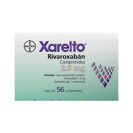 Xarelto (Rivaroxaban) 2.5 mg Caja con 56 Comprimidos
