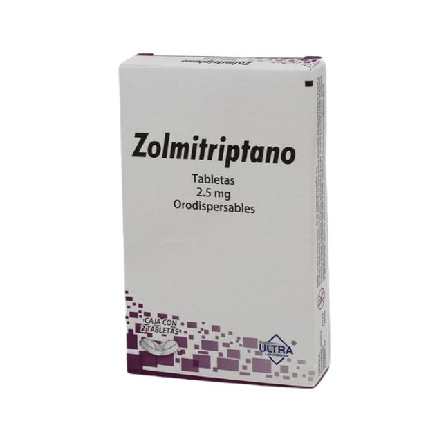 Zolmitriptano 2.5 mg Orodispersables Caja con 2 Tabletas
