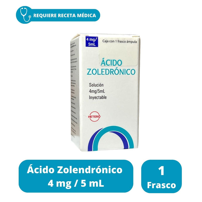 Ácido Zolendrónico 4 mg / 5 mL Hetero