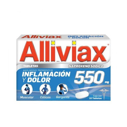 Alliviax 550 mg Caja con 10 Tabletas