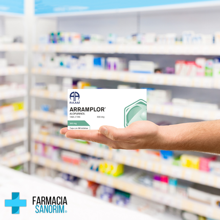 Arramplor (Alopurinol) 300 mg Caja  con 30 Tabletas