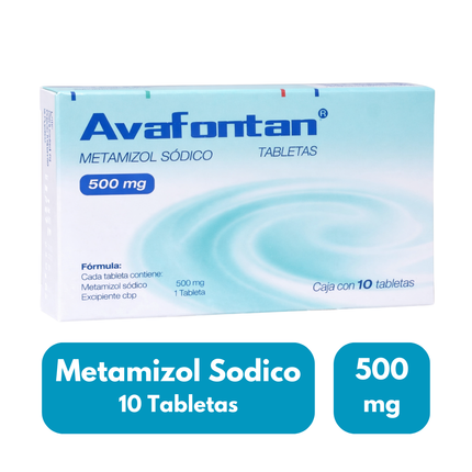 Avafontan (Metamizol Sódico) 500 mg 10 Tabletas