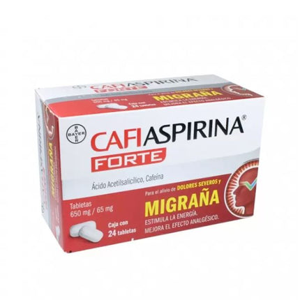 Cafiaspirina Forte 650 mg/65 mg Caja con 24 Tabletas