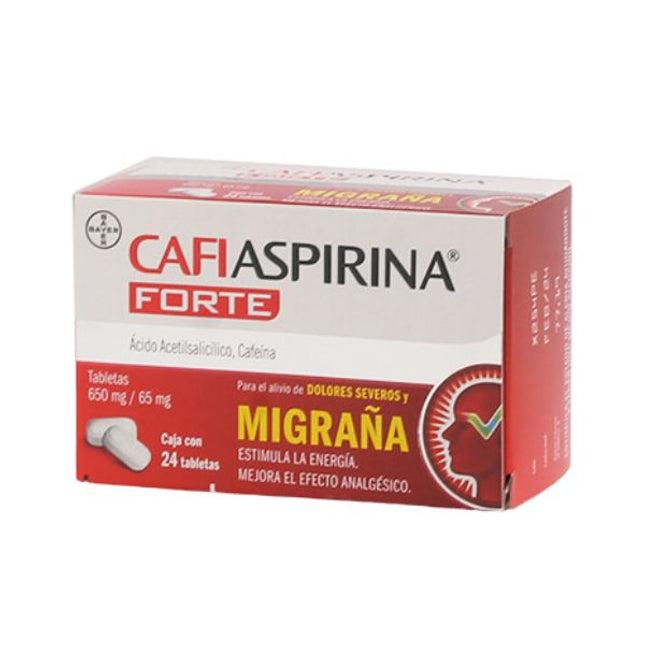 Cafiaspirina Forte 650 mg/65 mg Caja con 24 Tabletas