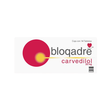 Carvedilol Bloqadre 25 mg 14 Tabletas Micro Labs