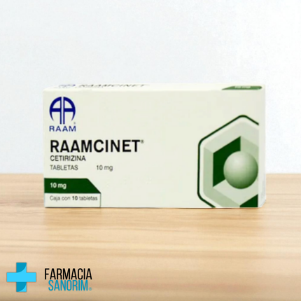 Cetirizina 10 mg 10 Tabletas RAAM