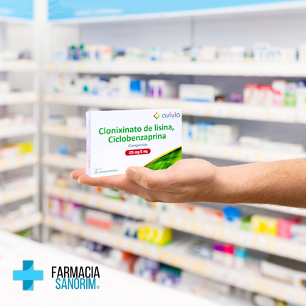 Clonixinato De Lisina, Ciclobenzaprina 125 Mg / 5 Mg Caja con 20 Comprimidos Avivia