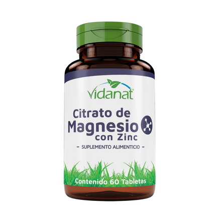 Citrato de Magnesio con Zinc Frasco con 60 Tabletas