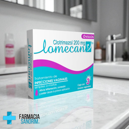 Lomecan Clotrimazol 200 mg 3 Ovulos