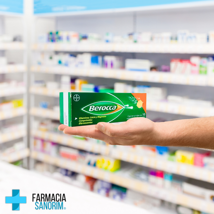 Berocca Vitaminas, Calcio y Magnesio 10 efervescentes Bayer