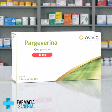 Pargeverina 10 mg Caja con 20 Comprimidos