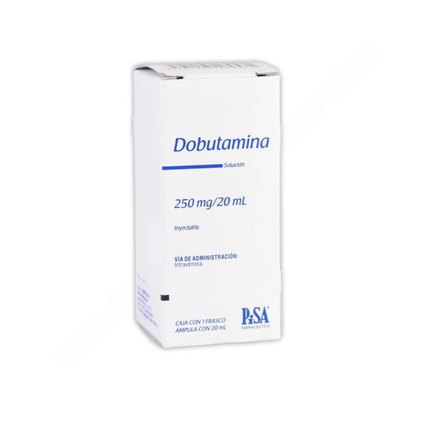 Dobutamina Solución Inyectable 250mg/20ml 1 Frasco PiSA
