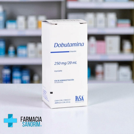 Dobutamina Solución Inyectable 250mg/20ml 1 Frasco PiSA