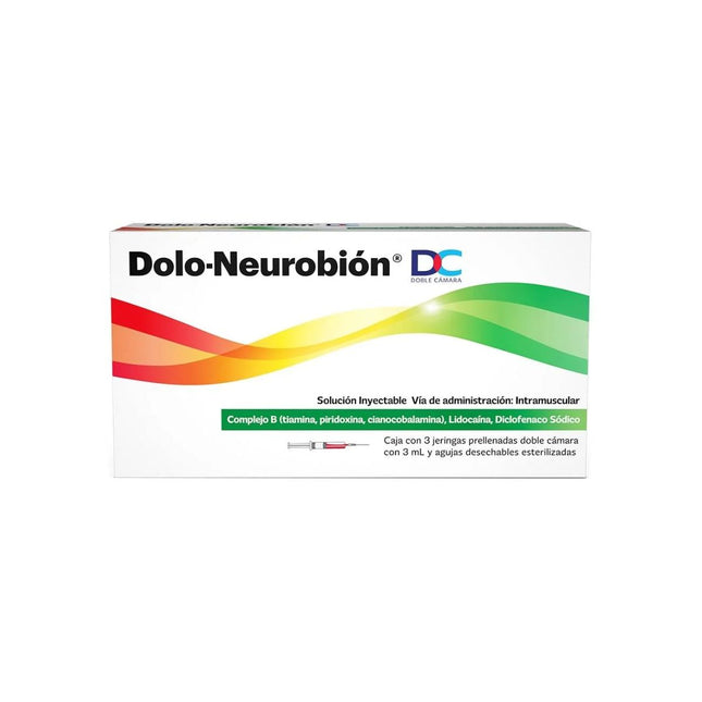 Dolo-Neurobion DC Solucion Inyectable Caja con 3 Jeringas Prellenadas