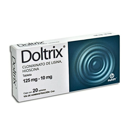 Doltrix (Clonixinato de Lisina/ Hioscina) 125 mg/ 10 mg Caja con 20 Tabletas