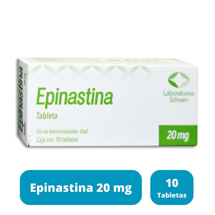 Epinastina 20 mg Caja con 10 Tabletas Laboratorios Schoen