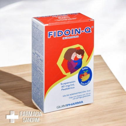 Fidoin Q  Ibuprofeno Suspensión Infantil  120 mL Sabor Tutti Fruti