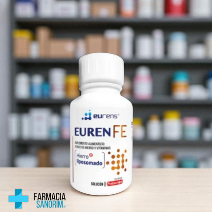 Euren FE Suplemento Alimenticio Hierro Liposomado Solución 260 ml Sabor Frutos RAAM