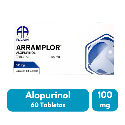Arramplor (Alopurinol) 100 mg Caja con 60 Tabletas RAAM