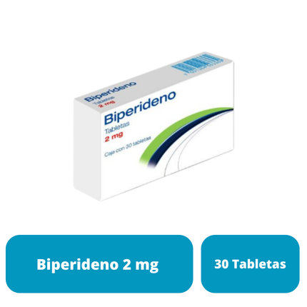 Biperideno 2 mg Caja con 50 Tabletas Laboratorios Psicofarma