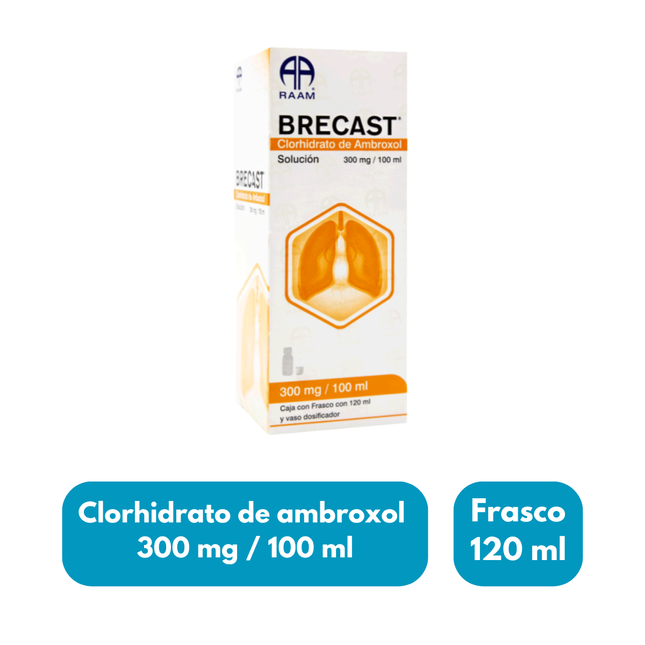 Clorhidrato de ambroxol 300 mg/100 ml Frasco 120 ml RAAM Laboratorios