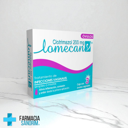 Lomecan Clotrimazol 200 mg 3 Ovulos