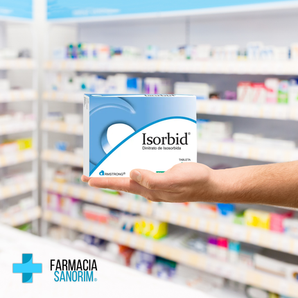 Dinitrato de Isosorbida 5mg Isorbid Sublingual Caja con 40 Tabletas