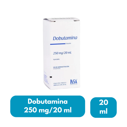 Dobutamina Solución Inyectable 250mg/20ml 1 Frasco PiSA