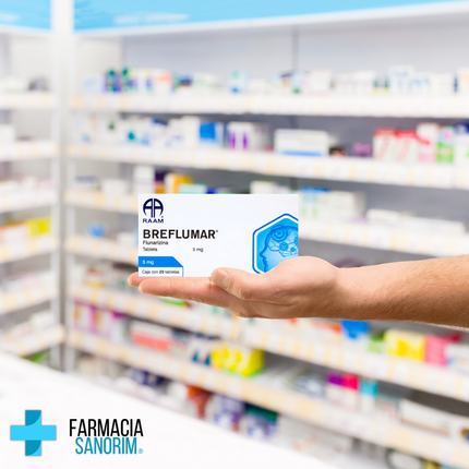 Breflumar (Flunarizina) 5 mg Caja con 20 Tabletas