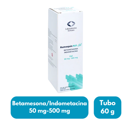 Betametasona Indometacina 50mg-500mg Rumoquin Tubo 60 g Laboratorios Schoen