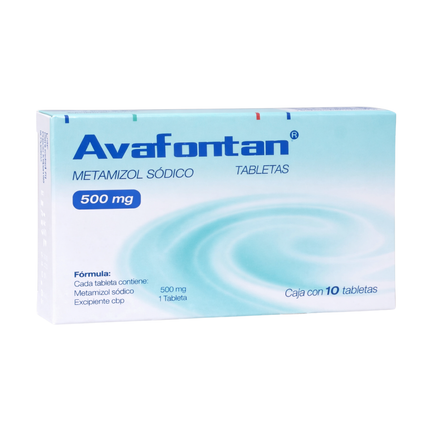 Avafontan (Metamizol Sódico) 500 mg 10 Tabletas