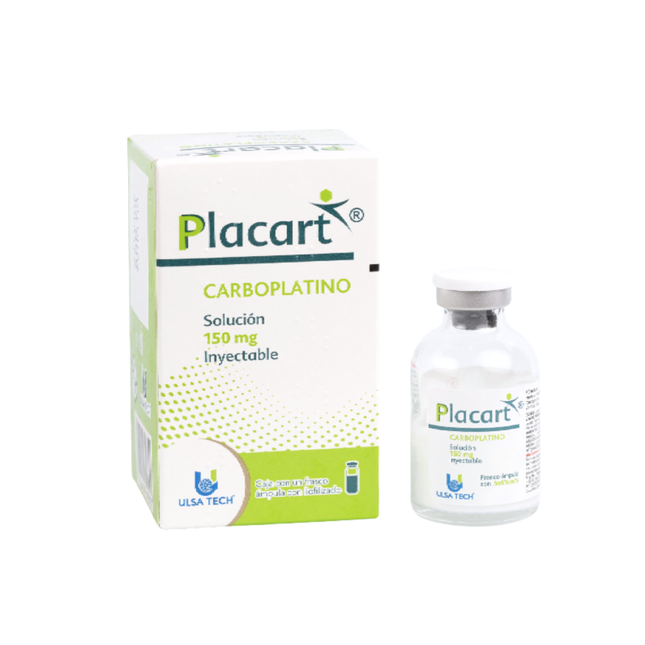 Carboplatino 150mg/15ml Placart Caja con Frasco Ámpula Inyectable
