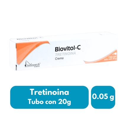 Biovitol-C Tretinoína 0.05g Tubo con 20g