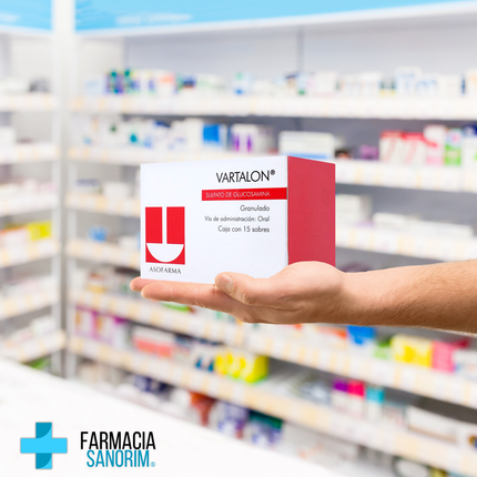 Sulfato de Glucosamina 1.5g Granulado Vartalon Caja con 15 Sobres