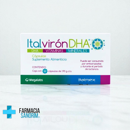 Italvirón DHA Suplemento Alim 1.9 gr Caja con 30 Cápsulas