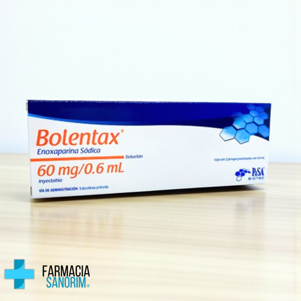 Bolentax Enoxaparina Sódica 60mg/0.6ml Caja con 2 Jeringas PiSA