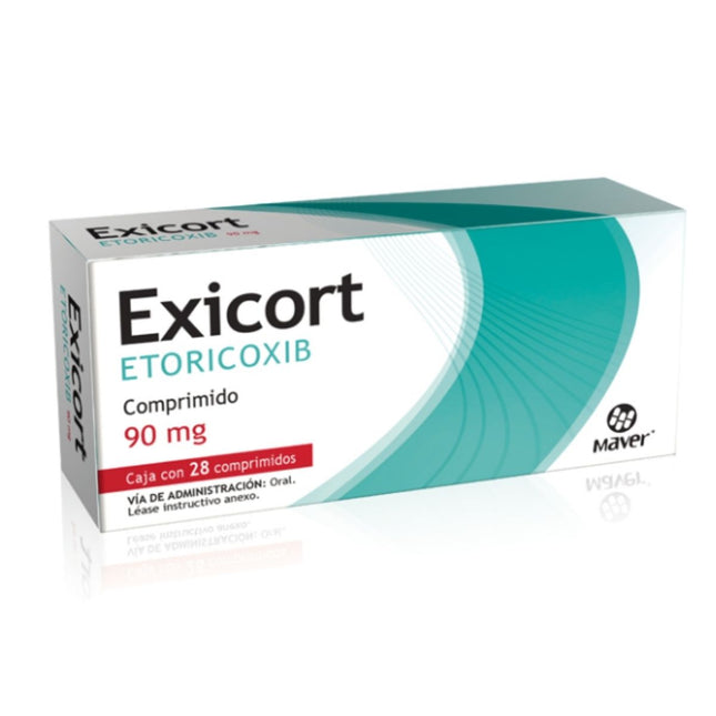Exicort (Etoricoxib) 90 mg Caja con 28 Comprimidos