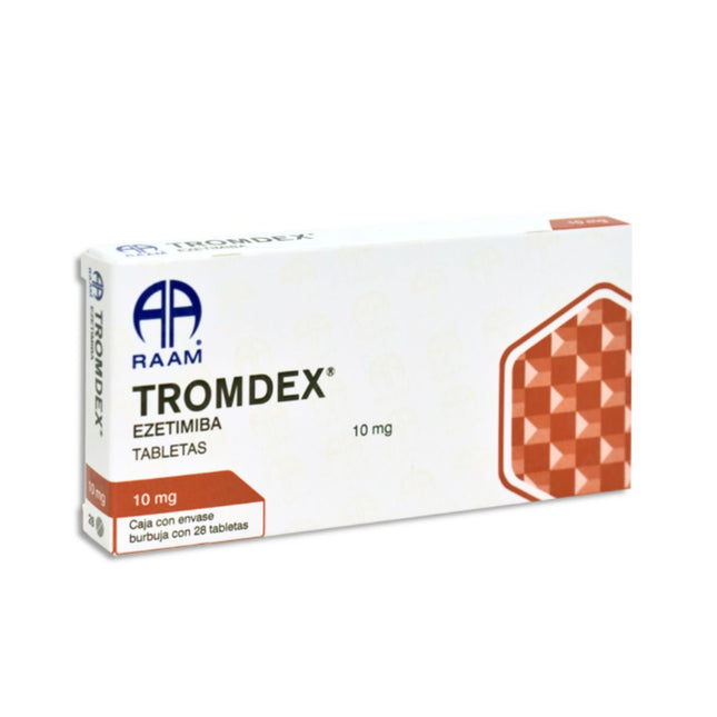 Tromdex (Ezetimiba) 10 mg Caja con 28 Tabletas RAAM Laboratorios