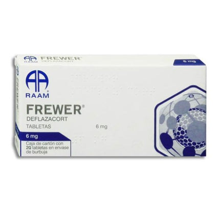 Frewer (Deflazacort) 6 mg Caja con 20 Tabletas