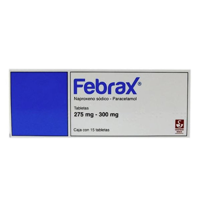 Febrax 275 mg / 300 mg Caja con 15 Tabletas