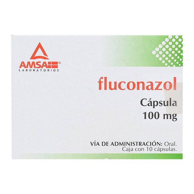 Fluconazol 100 mg caja con 10 Cápsulas