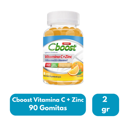 Cboost Vitamina C + Zinc Fco Frasco con 90 Gomitas