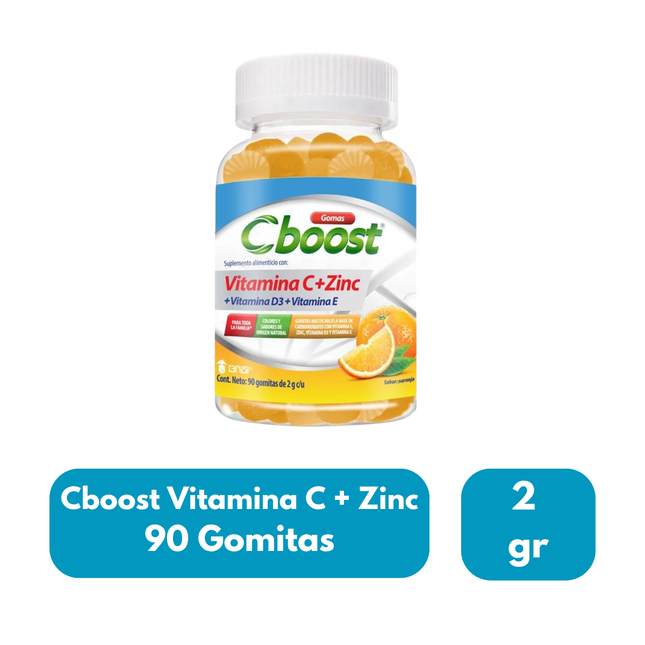 Cboost Vitamina C + Zinc Fco Frasco con 90 Gomitas