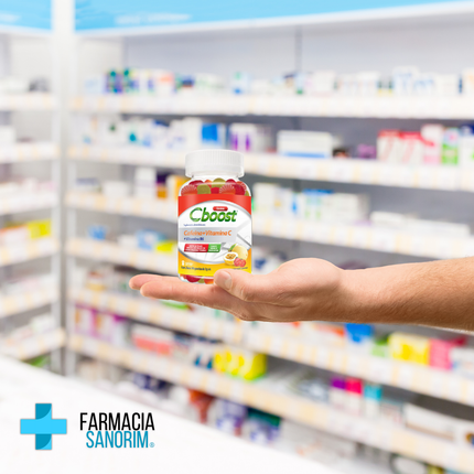 Cboost Cafeína + Vitamina C Frasco con 90 Gomitas Sabor Maracuyá y Guaraná