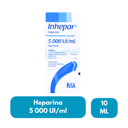 Heparina 5000 UI/mL Inyectable Frasco con 10ml PiSA