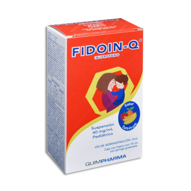 Fidoin Q  Ibuprofeno Suspensión Infantil  120 mL Sabor Tutti Fruti