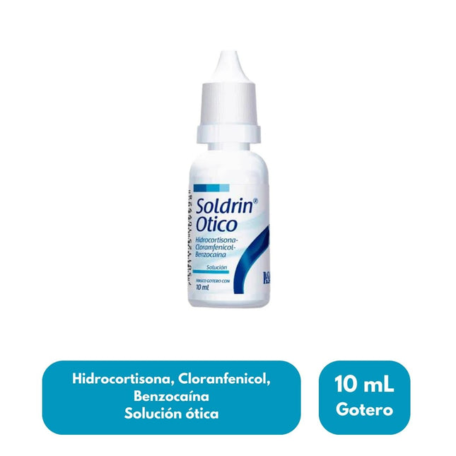 Hidrocortisona, Cloranfenicol y Benzocaína Frasco Gotero con 10 ml