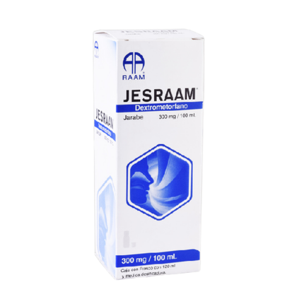 Jesraam Dextrometorfano 300 mg Jarabe Frasco con 120 mL RAAM